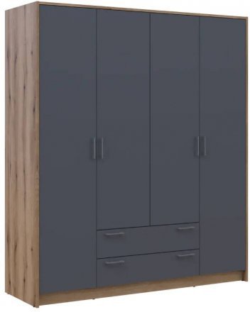Шафа для одягу Doros Ронді Дуб Артизан/Графіт 4ДСП 160х52х195 DRS-011659 (80737824) Шафа для одягу Doros Ронді Дуб Артизан/Графіт 4ДСП 160х52х195 DRS-011659 (80737824)