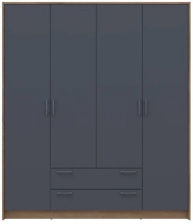 Шафа для одягу Doros Ронді Дуб Артизан/Графіт 4ДСП 160х52х195 DRS-011659 (80737824) Шафа для одягу Doros Ронді Дуб Артизан/Графіт 4ДСП 160х52х195 DRS-011659 (80737824)