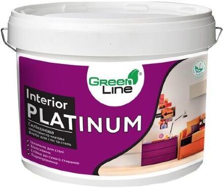 Силіконова фарба для стін та стель Interior Platinum 10 л.
