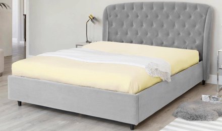 Простирадло на резинці Софт Найт жовта трикотаж 160х200 см