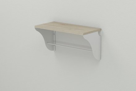 Настінна полиця Ferrum-decor Комфі 260x500x240 метал Білий ДСП Сонома 16 мм (FRD-102726) Настінна полиця Ferrum-decor Комфі 260x500x240 метал Білий ДСП Сонома 16 мм (FRD-102726)
