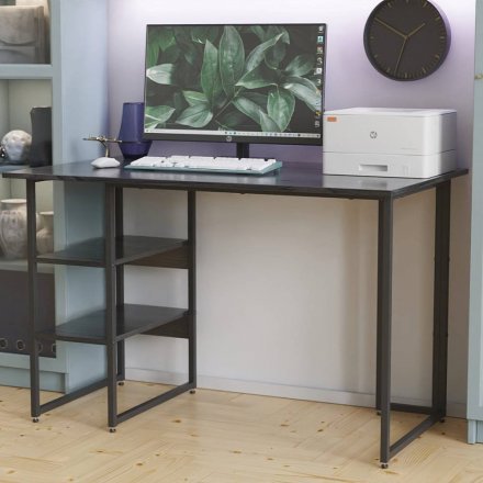 Комп'ютерний стіл Ferrum-decor Кевін 75x120x70 чорний ДСП Сосна Кембра 32мм (FRD-103836)