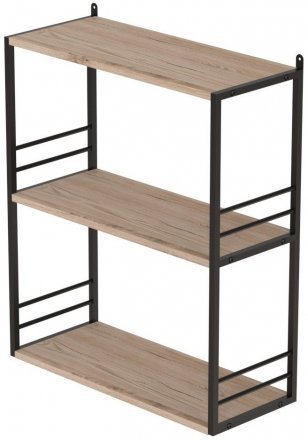 Книжкова полиця універсальна Ferrum-decor Стім 2 74x63x26 чорний ДСП Дуб Сан-Марино 16мм (FRD-104104) Книжкова полиця універсальна Ferrum-decor Стім 2 74x63x26 чорний ДСП Дуб Сан-Марино 16мм (FRD-104104)