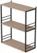 Книжкова полиця універсальна Ferrum-decor Стім 2 74x63x26 чорний ДСП Дуб Сан-Марино 16мм (FRD-104104)