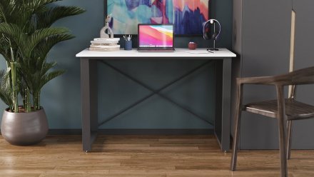 Письмовий стіл Ferrum-decor Драйв 750x1400x600 Чорний метал ДСП Біле 16 мм (FRD-103129) Письмовий стіл Ferrum-decor Драйв 750x1400x600 Чорний метал ДСП Біле 16 мм (FRD-103129)