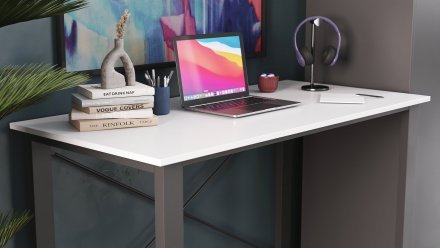Письмовий стіл Ferrum-decor Драйв 750x1400x600 Чорний метал ДСП Біле 16 мм (FRD-103129) Письмовий стіл Ferrum-decor Драйв 750x1400x600 Чорний метал ДСП Біле 16 мм (FRD-103129)