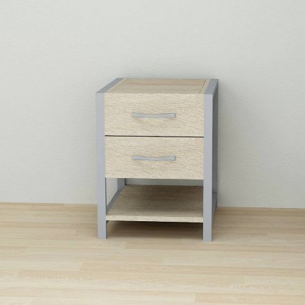 Тумба універсальна Ferrum-decor Вів'єн 2/1 50x41x40 сірий ДСП Дуб Сонома 16мм (FRD-104183) Тумба універсальна Ferrum-decor Вів'єн 2/1 50x41x40 сірий ДСП Дуб Сонома 16мм (FRD-104183)