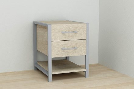Тумба універсальна Ferrum-decor Вів'єн 2/1 50x41x40 сірий ДСП Дуб Сонома 16мм (FRD-104183) Тумба універсальна Ferrum-decor Вів'єн 2/1 50x41x40 сірий ДСП Дуб Сонома 16мм (FRD-104183)