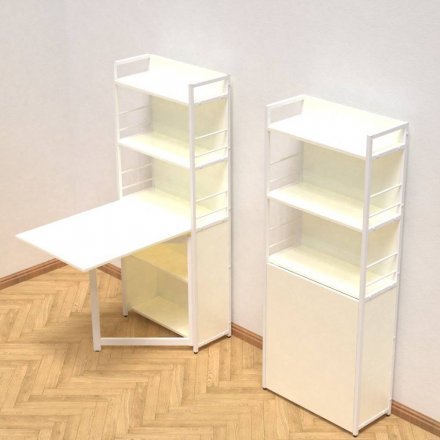 Стіл книжка з етажеркою Практик 2 Ferrum-decor 1555x640x990 Білий метал ДСП Біле 16 мм (FRD-104632) Стіл книжка з етажеркою Практик 2 Ferrum-decor 1555x640x990 Білий метал ДСП Біле 16 мм (FRD-104632)