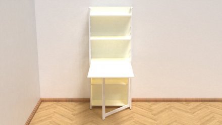 Стіл книжка з етажеркою Практик 2 Ferrum-decor 1555x640x990 Білий метал ДСП Біле 16 мм (FRD-104632) Стіл книжка з етажеркою Практик 2 Ferrum-decor 1555x640x990 Білий метал ДСП Біле 16 мм (FRD-104632)