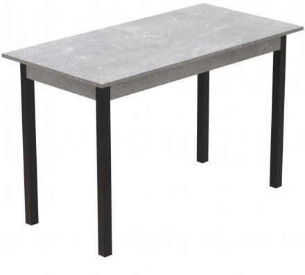 Стіл кухонний Ferrum-decor Маріо 75x120x60 Чорний ДСП Бетон 16мм (FRD-105584)