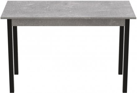 Стіл кухонний Ferrum-decor Маріо 75x120x60 Чорний ДСП Бетон 16мм (FRD-105584)