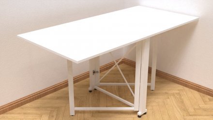 Стіл-книга трансформер Оріон 2 Ferrum-decor 750x1520x730 Білий метал ДСП Біле 16 мм (FRD-104590)
