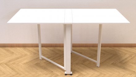 Стіл-книга трансформер Оріон 2 Ferrum-decor 750x1520x730 Білий метал ДСП Біле 16 мм (FRD-104590)