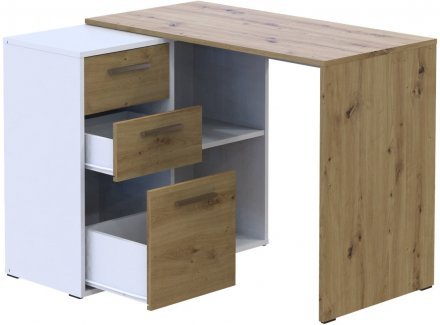 Офісний стіл Doros T8 Білий/Дуб Артизан 100х83х75 (DRS-011512) Офісний стіл Doros T8 Білий/Дуб Артизан 100х83х75 (DRS-011512)