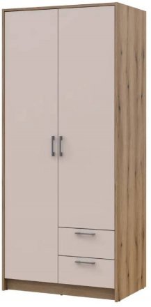 Шафа для одягу Doros Ронді Дуб Артизан/Кашемір 2ДСП 82х52х195 DRS-011660 (80737805)