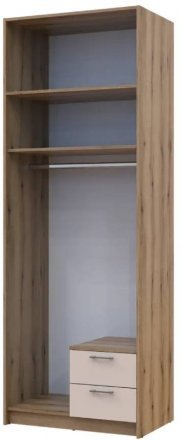 Шафа для одягу Doros Ронді Дуб Артизан/Кашемір 2ДСП 82х52х195 DRS-011660 (80737805)