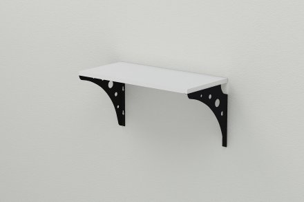 Полиця настінна Ferrum-decor Ханді 2 240x700x240 метал Чорний ДСП Біле 16 мм (FRD-102596) Полиця настінна Ferrum-decor Ханді 2 240x700x240 метал Чорний ДСП Біле 16 мм (FRD-102596)