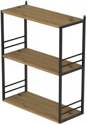 Книжкова полиця універсальна Ferrum-decor Стим 2 74x63x26 чорний ДСП Дуб Артизан 16мм (FRD-104105) Книжкова полиця універсальна Ferrum-decor Стим 2 74x63x26 чорний ДСП Дуб Артизан 16мм (FRD-104105)