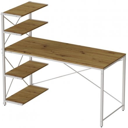 Комп'ютерний стіл Ferrum-decor Джек 75x140x60 Білий ДСП Артизан (FRD-104412) Комп'ютерний стіл Ferrum-decor Джек 75x140x60 Білий ДСП Артизан (FRD-104412)