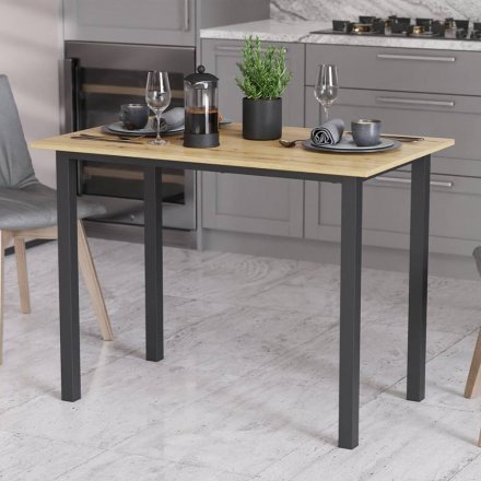 Стіл універсальний Knap Ferrum-decor 750x1200x700 Чорний метал ДСП Дуб Артизан 16 мм (FRD-106375) Стіл універсальний Knap Ferrum-decor 750x1200x700 Чорний метал ДСП Дуб Артизан 16 мм (FRD-106375)