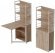 Стіл книжка з етажеркою Практик 2 Ferrum-decor 1555x640x990 Білий метал ДСП Дуб Сан-Марино 16 мм (FRD-104633)