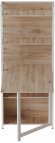 Стіл книжка з етажеркою Практик 2 Ferrum-decor 1555x640x990 Білий метал ДСП Дуб Сан-Марино 16 мм (FRD-104633)