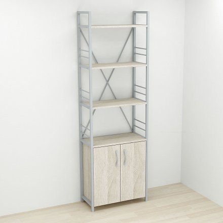 Етажерка 4/60 Ferrum-decor Серії Конект із тумбою 179x60x28 Сірий ДСП Сонома (FRD-102480) Етажерка 4/60 Ferrum-decor Серії Конект із тумбою 179x60x28 Сірий ДСП Сонома (FRD-102480)