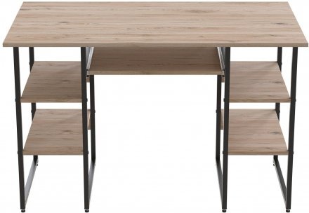 Комп'ютерний стіл Ferrum-decor Тім 75x140x60 чорний ДСП Дуб Сан-Марино 32мм (FRD-103968) Комп'ютерний стіл Ferrum-decor Тім 75x140x60 чорний ДСП Дуб Сан-Марино 32мм (FRD-103968)