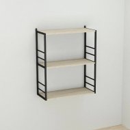 Книжкова полиця універсальна Ferrum-decor Стім 2 74x63x26 чорний ДСП Дуб Сонома 16мм (FRD-104106)