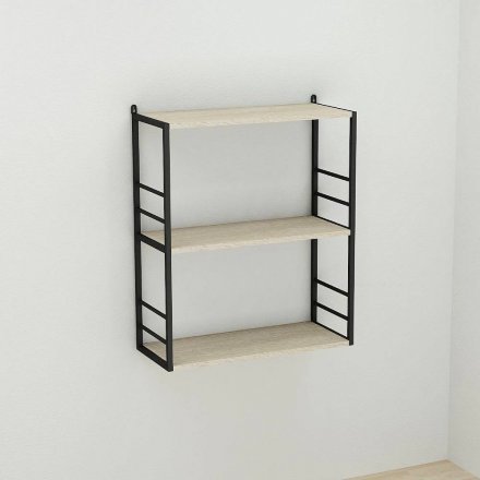 Книжкова полиця універсальна Ferrum-decor Стім 2 74x63x26 чорний ДСП Дуб Сонома 16мм (FRD-104106) Книжкова полиця універсальна Ferrum-decor Стім 2 74x63x26 чорний ДСП Дуб Сонома 16мм (FRD-104106)