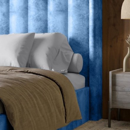Двоспальне ліжко LION Ніно 160x200 см SILK 301 Димчастий (LION-045043)