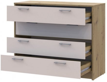 Комод Doros Ронді Дуб Артизан/Кашемір 4 ящики 100х40х82 DRS-011782 (41516187) Комод Doros Ронді Дуб Артизан/Кашемір 4 ящики 100х40х82 DRS-011782 (41516187)
