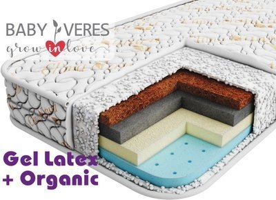 Матрац Baby Veres Gel latex+ Organic 120х190х14 см 52.22.07 Матрац Baby Veres Gel latex+ Organic 120х190х14 см 52.22.07