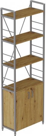 Етажерка 4/60 Ferrum-decor Серії Конект із тумбою 179x60x28 Сірий ДСП Артизан (FRD-102482) Етажерка 4/60 Ferrum-decor Серії Конект із тумбою 179x60x28 Сірий ДСП Артизан (FRD-102482)