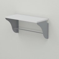 Настінна полиця Ferrum-decor Комфі 260x500x240 метал Сірий ДСП Біле 16 мм (FRD-102730)