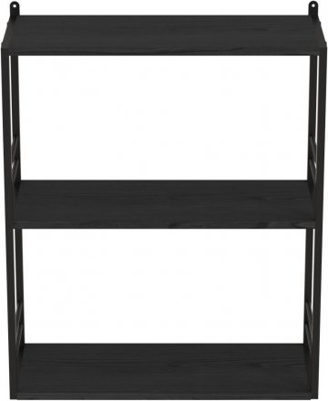 Книжкова полиця універсальна Ferrum-decor Стим 2 74x63x26 чорний ДСП Сосна Кембра 16мм (FRD-104108)
