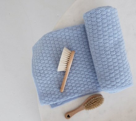 Плед плетений Premium Merino Butterfly 80x100 см Baby Blue lullalove-0536 Плед плетений Premium Merino Butterfly 80x100 см Baby Blue lullalove-0536
