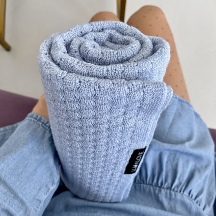 Плед плетений Premium Merino Butterfly 80x100 см Baby Blue lullalove-0536 Плед плетений Premium Merino Butterfly 80x100 см Baby Blue lullalove-0536