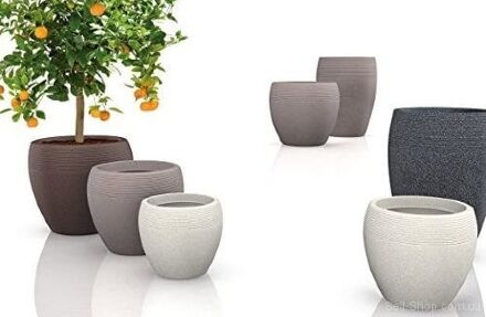 Кашпо для квітів Lineo пластик 30 гранітно-коричневий 56527 Кашпо для квітів Lineo пластик 30 гранітно-коричневий 56527