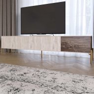 Тумба під телевізор на золотих металевих ніжках LION Грей Самоа димчастий/Дерево (LION-042544) Тумба під телевізор на золотих металевих ніжках LION Грей Самоа димчастий/Дерево (LION-042544)