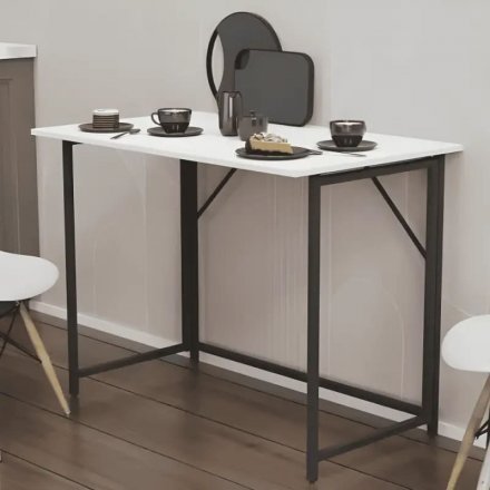 Стіл розкладний Моріс Ferrum-decor 750x1000x600 Чорний метал ДСП Біле 16 мм (FRD-104669) Стіл розкладний Моріс Ferrum-decor 750x1000x600 Чорний метал ДСП Біле 16 мм (FRD-104669)