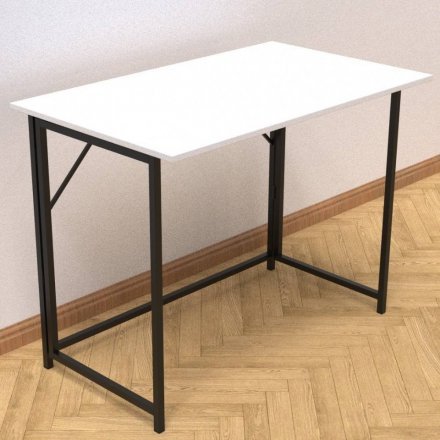 Стіл розкладний Моріс Ferrum-decor 750x1000x600 Чорний метал ДСП Біле 16 мм (FRD-104669) Стіл розкладний Моріс Ferrum-decor 750x1000x600 Чорний метал ДСП Біле 16 мм (FRD-104669)