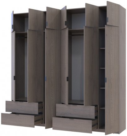 Комплект шаф для одягу Doros Лукас (2 шт.) 240х50х240 см Канноло (DRS-011850) Комплект шаф для одягу Doros Лукас (2 шт.) 240х50х240 см Канноло (DRS-011850)