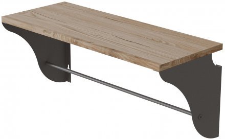 Настінна полиця Ferrum-decor Комфі 260x500x240 метал Сірий ДСП Дуб Сан-Марино 16 мм (FRD-102731) Настінна полиця Ferrum-decor Комфі 260x500x240 метал Сірий ДСП Дуб Сан-Марино 16 мм (FRD-102731)