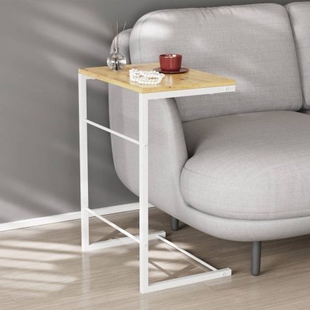 Столик приставний Террі Ferrum-decor 650x440x330 Білий метал ДСП Дуб Артизан 16 мм (FRD-104660) Столик приставний Террі Ferrum-decor 650x440x330 Білий метал ДСП Дуб Артизан 16 мм (FRD-104660)
