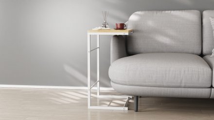 Столик приставний Террі Ferrum-decor 650x440x330 Білий метал ДСП Дуб Артизан 16 мм (FRD-104660) Столик приставний Террі Ferrum-decor 650x440x330 Білий метал ДСП Дуб Артизан 16 мм (FRD-104660)