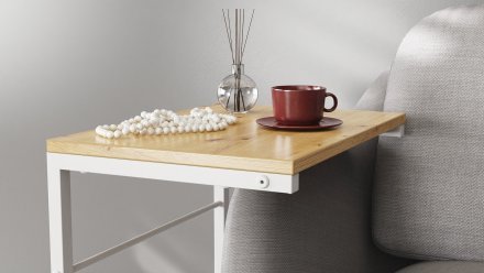 Столик приставний Террі Ferrum-decor 650x440x330 Білий метал ДСП Дуб Артизан 16 мм (FRD-104660) Столик приставний Террі Ferrum-decor 650x440x330 Білий метал ДСП Дуб Артизан 16 мм (FRD-104660)