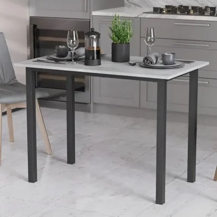 Стіл універсальний Knap Ferrum-decor 750x1400x700 Чорний метал ДСП Білий 16 мм (FRD-106378) Стіл універсальний Knap Ferrum-decor 750x1400x700 Чорний метал ДСП Білий 16 мм (FRD-106378)