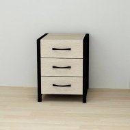 Тумба універсальна Ferrum-decor Вів'єн 3 50x41x40 чорний ДСП Дуб Сонома 16мм (FRD-104188) Тумба універсальна Ferrum-decor Вів'єн 3 50x41x40 чорний ДСП Дуб Сонома 16мм (FRD-104188)